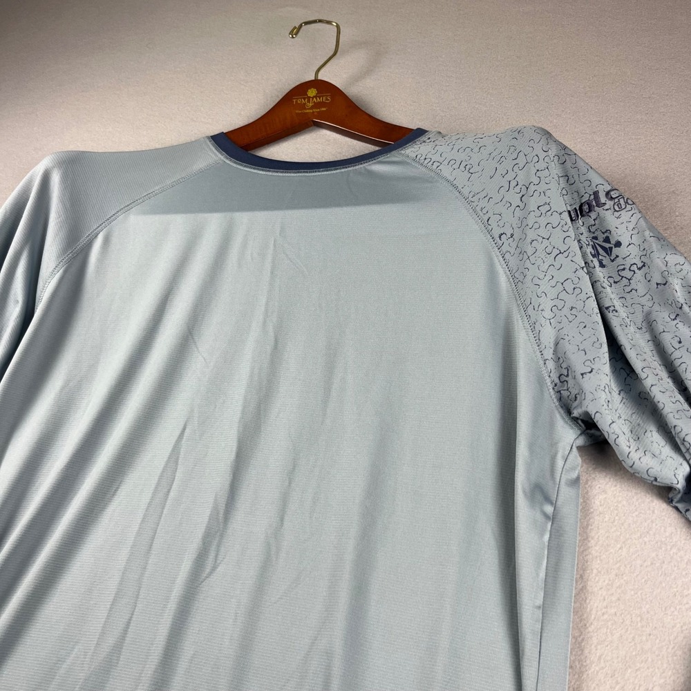 Volcom Mens Dermis HeatGear Athletic T-Shirt Gray Blue Short Sleeve Training XL